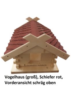 23.230-02 Vogelhaus (groß), Schiefer rot - 3